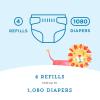 imageAmazon Brand  Mama Bear Blossoms Scented Diaper Pail Refills for Diaper Genie Pails 2160 Count 8 Packs of 270 Count270 Count Pack of 4
