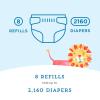 imageAmazon Brand  Mama Bear Blossoms Scented Diaper Pail Refills for Diaper Genie Pails 2160 Count 8 Packs of 270 Count270 Count Pack of 8