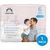 imageAmazon Brand  Mama Bear Plush Protection Diapers  Size Newborn One Month Supply Hypoallergenic Premium Disposable Baby Diapers 128 Count Pack of 4 White and Cloud DreamsSize 6 25 Count