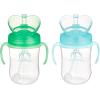 imageAmazon Brand  Mama Bear Silicone Weighted Straw Sippy Cup 9 Ounces Pack of 2 BlueGreen2 Count Pack of 1