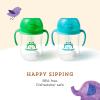 imageAmazon Brand  Mama Bear Silicone Weighted Straw Sippy Cup 9 Ounces Pack of 2 BlueGreen2 Count Pack of 2