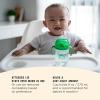 imageAmazon Brand  Mama Bear Silicone Weighted Straw Sippy Cup 9 Ounces Pack of 2 BlueGreen2 Count Pack of 2