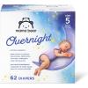 imageAmazon Brand  Mama Bear Disposable Overnight Baby Diapers Hypoallergenic Night Time Protection Size 4 74 Count WhiteSize 5 62 Count