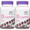 imageAmazon Brand  Mama Bear Vegetarian Kids Black Elderberry Gummies 300 mg with Vitamins C D E and Zinc  Immune System Support  60 Gummies 1 to 2 Month Supply NonGMO Gluten Free60 Count Pack of 2