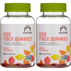 imageAmazon Brand  Mama Bear  Kids Fiber Gummies  Supports Digestive Health Orange 60 Count60 Count Pack of 2