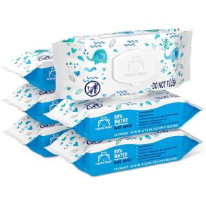 imageAmazon Brand  Mama Bear 99 Water Based Baby Wipes Hypoallergenic for Sensitive Skin Fragrance Free 432 Count 6 Packs of 7272 Count Pack of 6