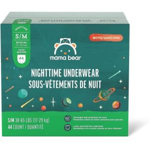 imageAmazon Brand  Mama Bear Boys Nighttime Bedwetting Underwear for Overnight Protection Hypoallergenic Size LXL 60125 lbs 38 Count WhiteBoys
