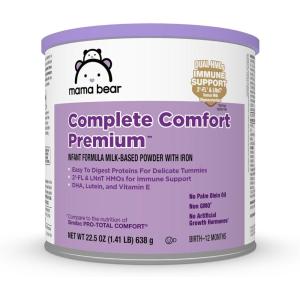 imageAmazon Brand  Mama Bear Complete Comfort Infant Formula MilkBased Powder with Iron 141 pound Pack of 1 225 Ounce