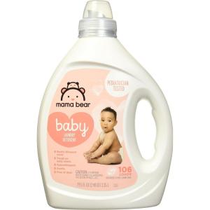 imageAmazon Brand  Mama Bear Concentrated Liquid Baby Laundry Detergent Fragrance Free 106 Loads 795 fl oz Pack of 1Bearly Blossom