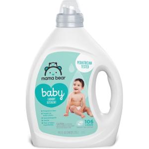 imageAmazon Brand  Mama Bear Concentrated Liquid Baby Laundry Detergent Fragrance Free 106 Loads 795 fl oz Pack of 1Fragrance Free