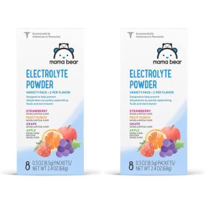 imageAmazon Brand  Mama Bear Electrolyte Powder Packets 03oz Assorted Flavors 8 Count03 Ounce Pack of 16