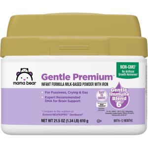imageAmazon Brand  Mama Bear Gentle Premium Baby Formula Powder DHA for Brain Support Gentle Immune Blend 6 2FL HMO For Fusiness Crying ampamp Gas 215 oz 134 pound Pack of 1215 Ounce Pack of 1