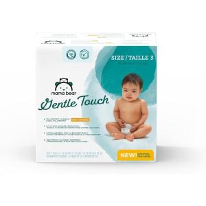 imageAmazon Brand  Mama Bear Gentle Touch Diapers Size 1 196 Count 4 packs of 49Size 3 168 Count