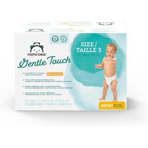 imageAmazon Brand  Mama Bear Gentle Touch Diapers Size 1 196 Count 4 packs of 49Size 5 132 Count