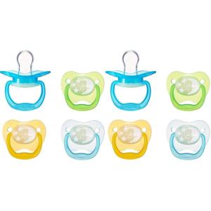 imageAmazon Brand  Mama Bear GlowintheDark Baby Pacifier Stage 1 06M BPA Free Assorted Colors Pack of 44 Count Pack of 2