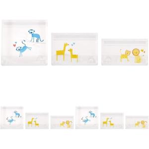 imageAmazon Brand  Mama Bear Reusable Snack Bags Hook and Loop One Size 6packOne Size Pack of 3
