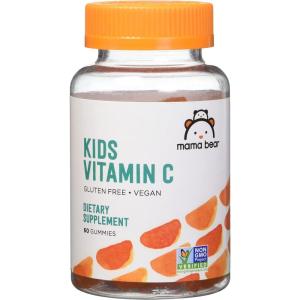 imageAmazon Brand  Mama Bear Vegan Kids Vitamin C Orange 60 Count Immune Health 125 mg per Gummy60 Count Pack of 1