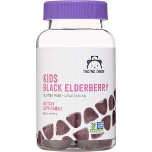 imageAmazon Brand  Mama Bear Vegetarian Kids Black Elderberry Gummies 300 mg with Vitamins C D E and Zinc  Immune System Support  60 Gummies 1 to 2 Month Supply NonGMO Gluten Free60 Count Pack of 1
