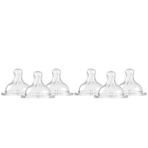 imageAmazon Brand  Mama Bear WideNeck Baby Bottle Nipple BPAFree Medium Flow Pack of 6 Compatible with Mama Bear WideNeck Baby Bottles only6 Count Pack of 1