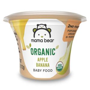 imageAmazon Brand  Mama Bear Organic Baby Food Apples vegetarian 4 ounce Pack of 1 CupApple Banana
