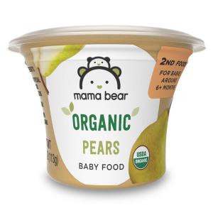 imageAmazon Brand  Mama Bear Organic Baby Food Apples vegetarian 4 ounce Pack of 1 CupPears